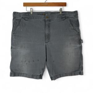 Carhartt Shorts Mens 42x10 Gray Stained Workwear Cargo Utility Carpenter 103652
